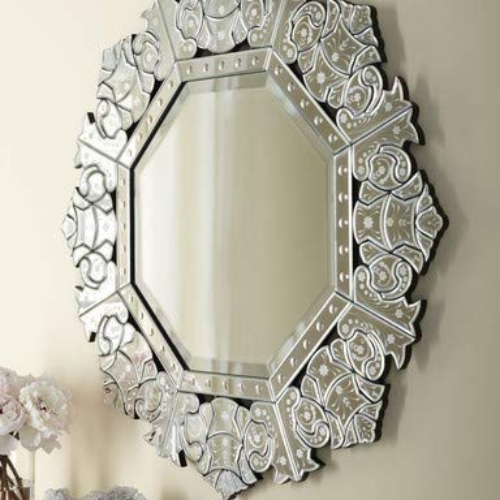 Quality Glass Round Venetian Mirror for Living Room 36″X36″ Inches
